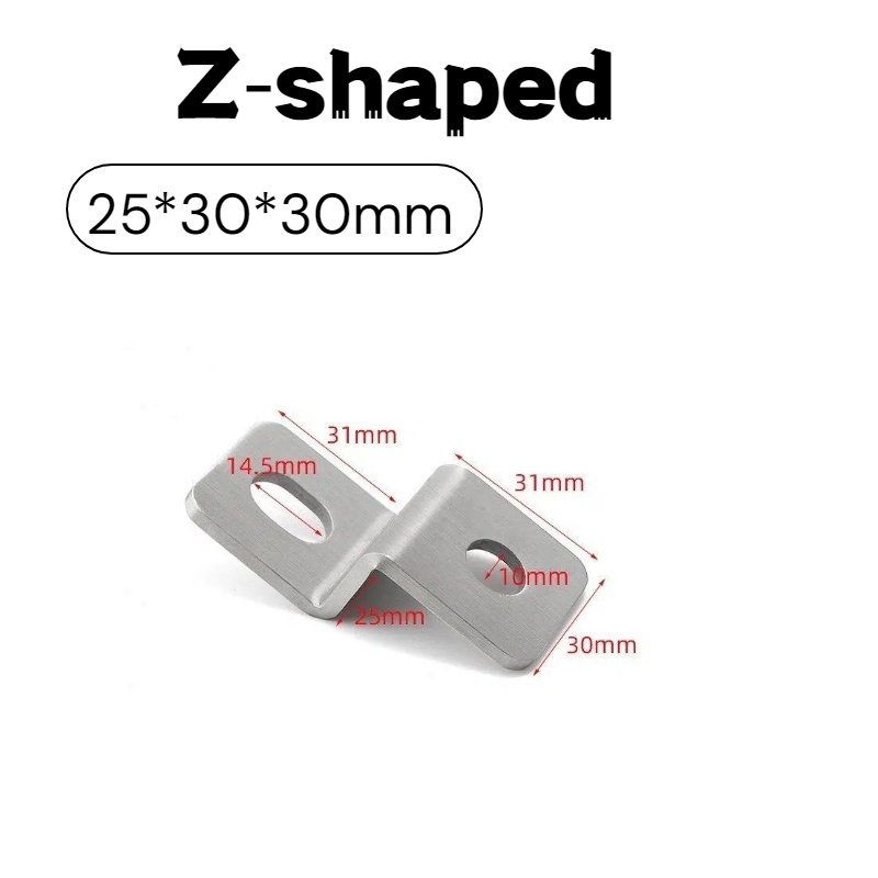 Staffa angolare a Z in acciaio - Furniture Hardware Connectors recensione e prezzo